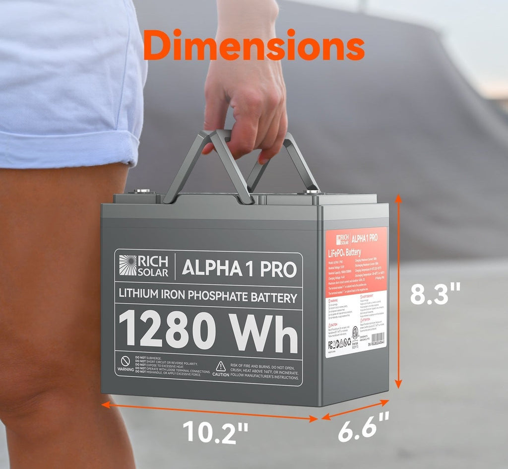 ALPHA 1 PRO 12V 100Ah LiFePO4 Battery for RVs, Vans, Off-Grid | UL Certified