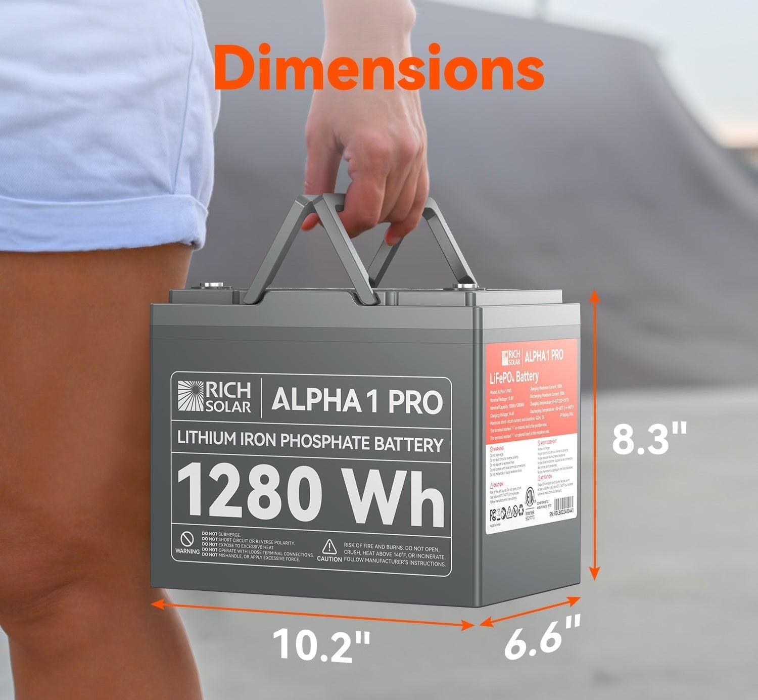 ALPHA 1 PRO 12V 100Ah LiFePO4 Battery for RVs, Vans, Off-Grid | UL Certified