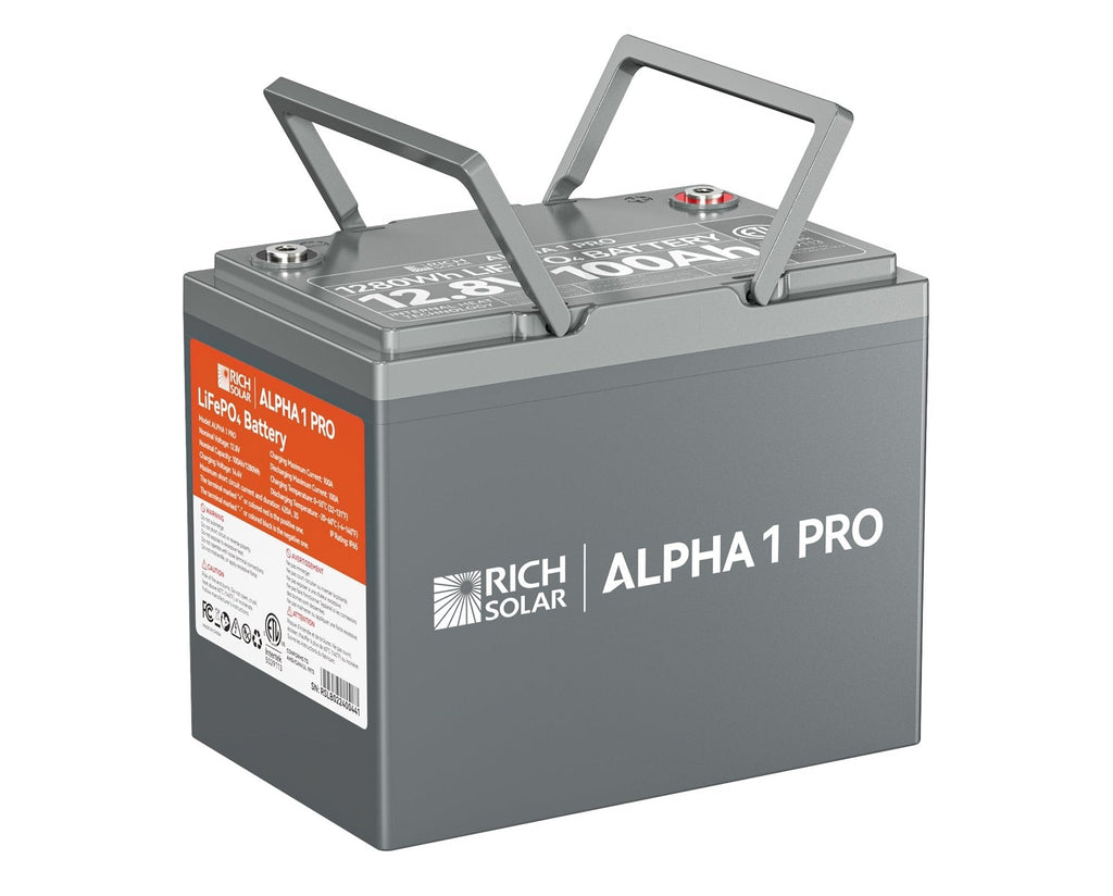 ALPHA 1 PRO 12V 100Ah LiFePO4 Battery for RVs, Vans, Off-Grid | UL Certified