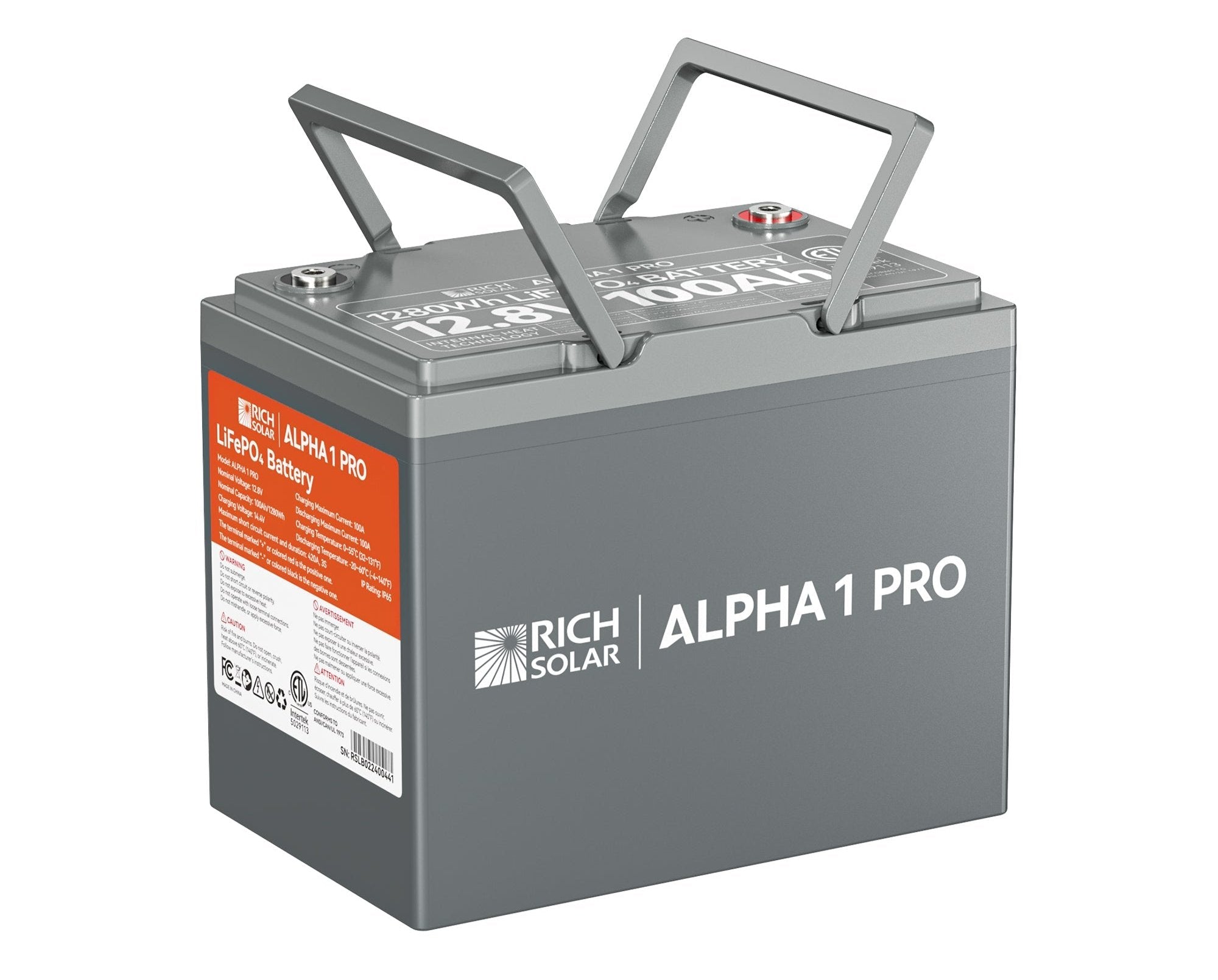 ALPHA 1 PRO 12V 100Ah LiFePO4 Battery for RVs, Vans, Off-Grid | UL Certified