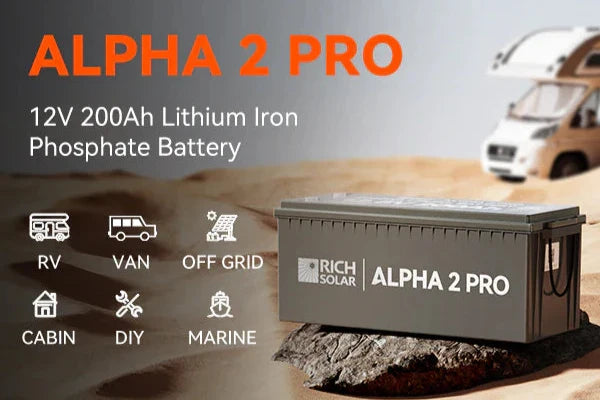 ALPHA 2 PRO 12V 200Ah LiFePO4 Battery for RVs, Vans | UL Certified