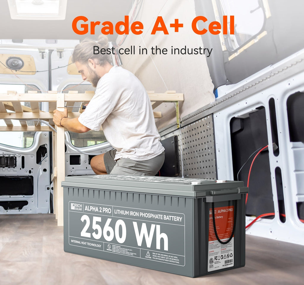 ALPHA 2 PRO 12V 200Ah LiFePO4 Battery for RVs, Vans | UL Certified