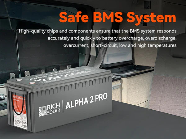 ALPHA 2 PRO 12V 200Ah LiFePO4 Battery for RVs, Vans | UL Certified