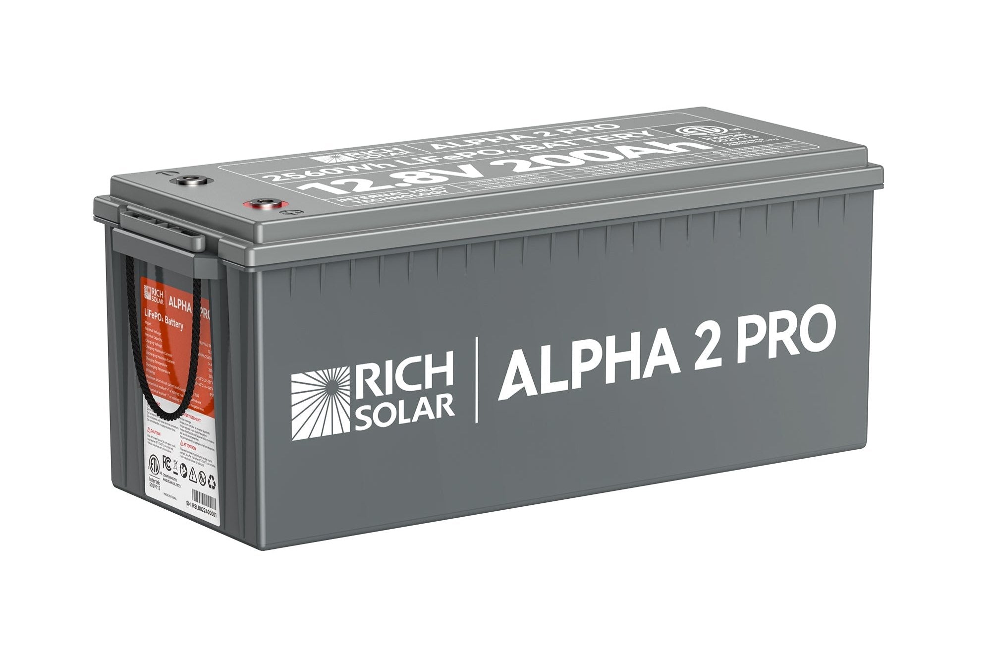 ALPHA 2 PRO 12V 200Ah LiFePO4 Battery for RVs, Vans | UL Certified
