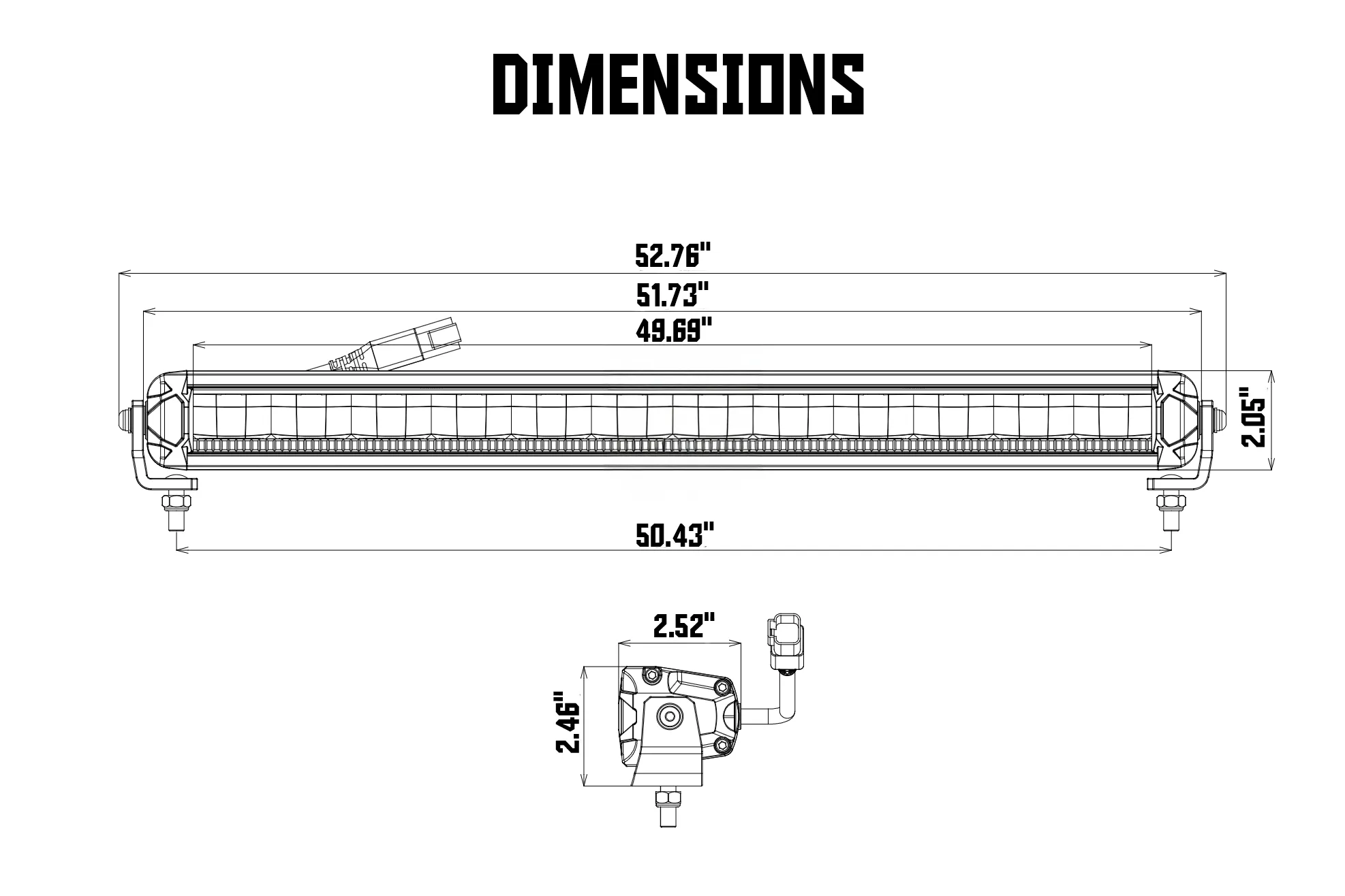 50" Slim LED Light Bar 2.0 – Dual DRL & IP69K