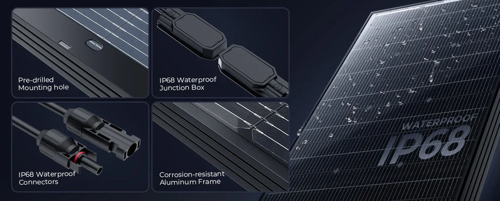 100W BougeRV Bifacial Solar Panel - 16BB N-Type | 12V/24V