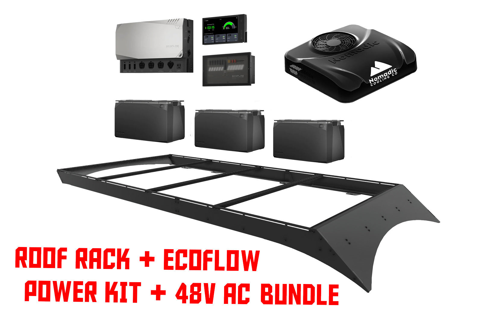 Ecoflow Power Kit & 48v AC Roof Bundle (Roof Rack + Power Kit + 48v AC Cable)